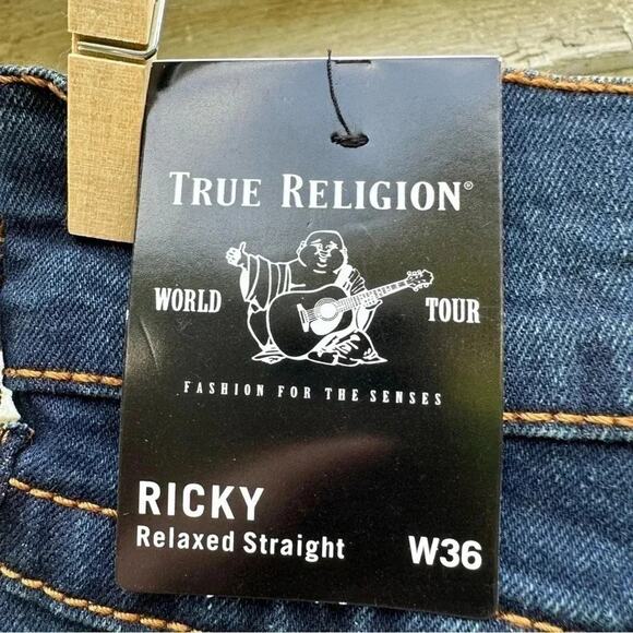 True Religion Ricky, relaxed straight size 36 NWT - Picture 5 of 7